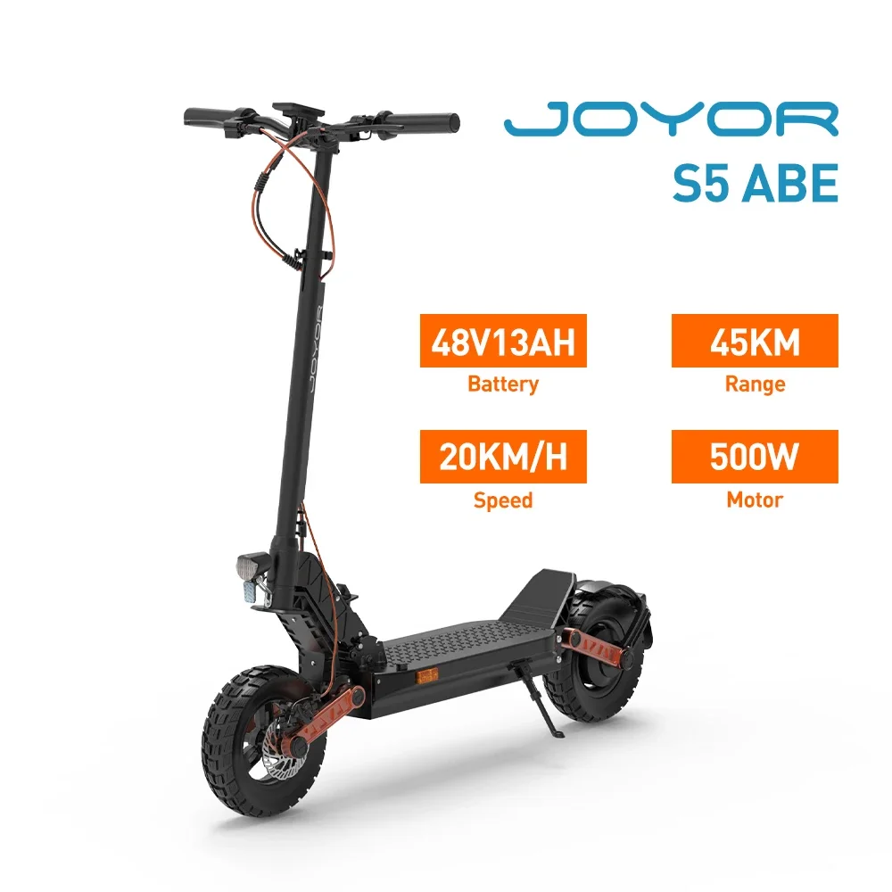 JOYOR S5(ABE) Elektroroller mit 10-Zoll-Reifen, 48V 13Ah Akku, Tempomat, 20 km/h Höchstgeschwindigkeit und 40-55 km Reichweite
