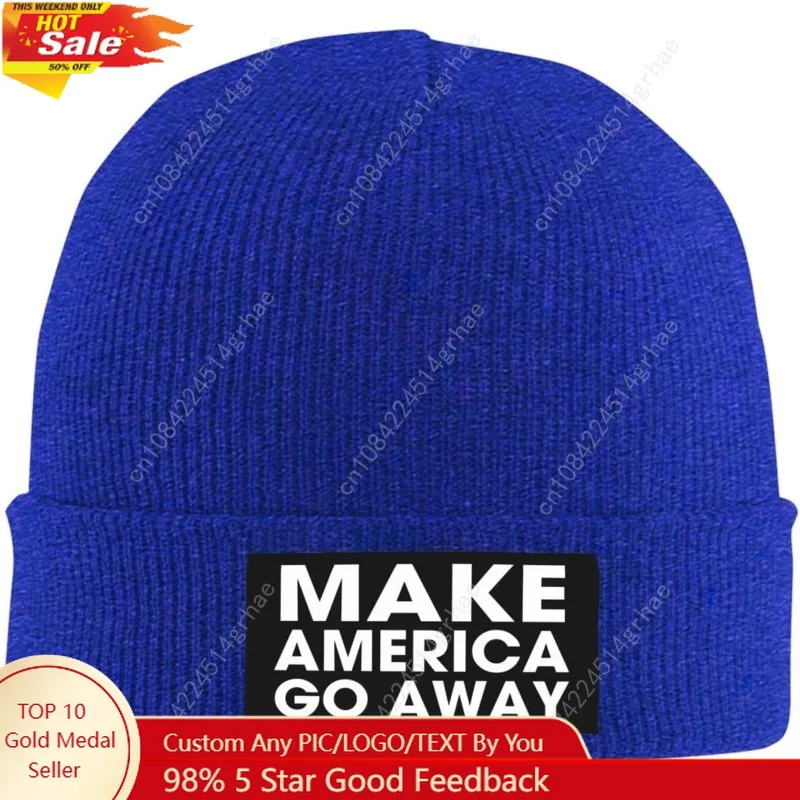 

Вязаные шапки-бини с надписью "Make America Go Away Hats Greenland not for Sale"