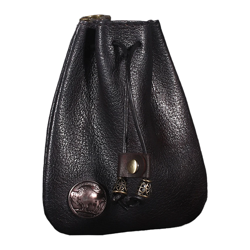 Change Holder Leather Coin Purse Everyday Carry 110*130*15mm First Layer Cowhide Wallet Accessory Ample Storage Space