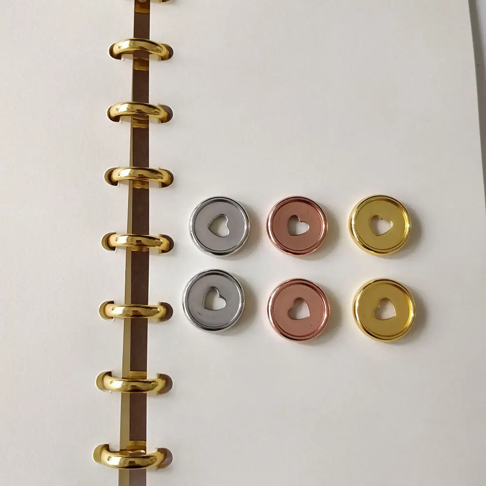 

10Pcs Heart Binder Discs Creative Design Plastic Binding Discs for DIY Planners Journals Scrapbooks Art Projects School Office