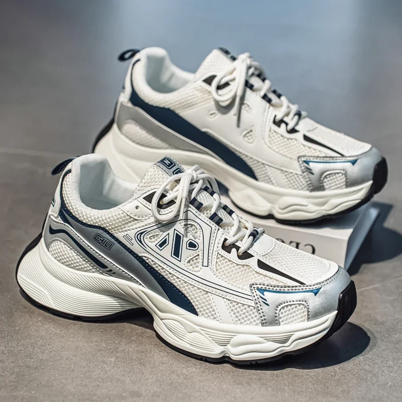 Sepatu Lari Pria Sepatu Kasual Pria Modis Sepatu Olahraga Anti-selip Bersirkulasi Jaring Sepatu Tenis Nyaman Sepatu Jalan Lembut