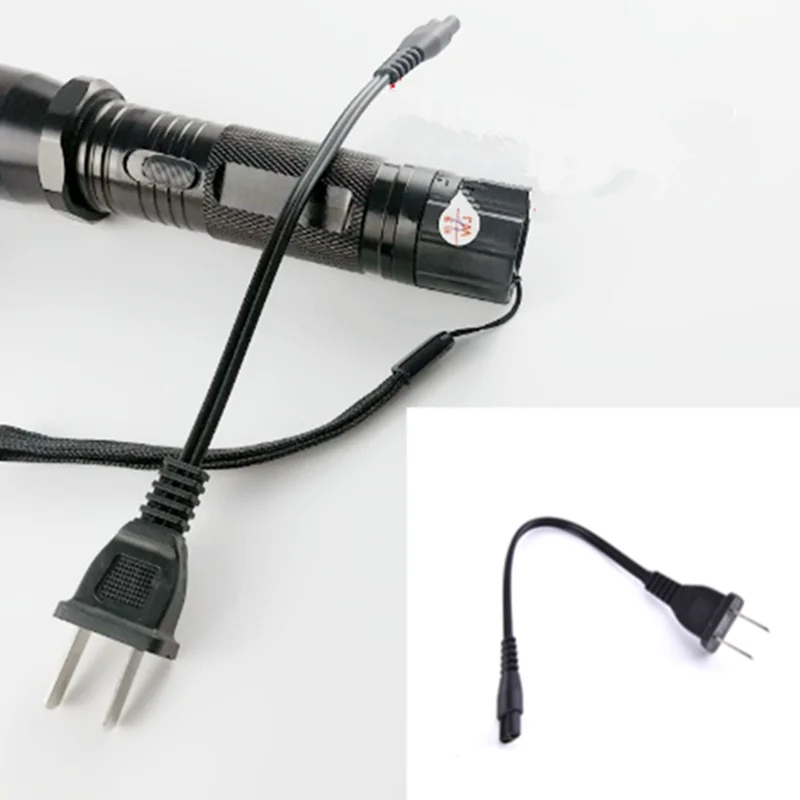 1pcs Glare ไฟฉายอุปกรณ์เสริม Double Hole สายชาร์จ 220V 110V ชาร์จโดยตรงไฟฉาย Charger สายไฟ