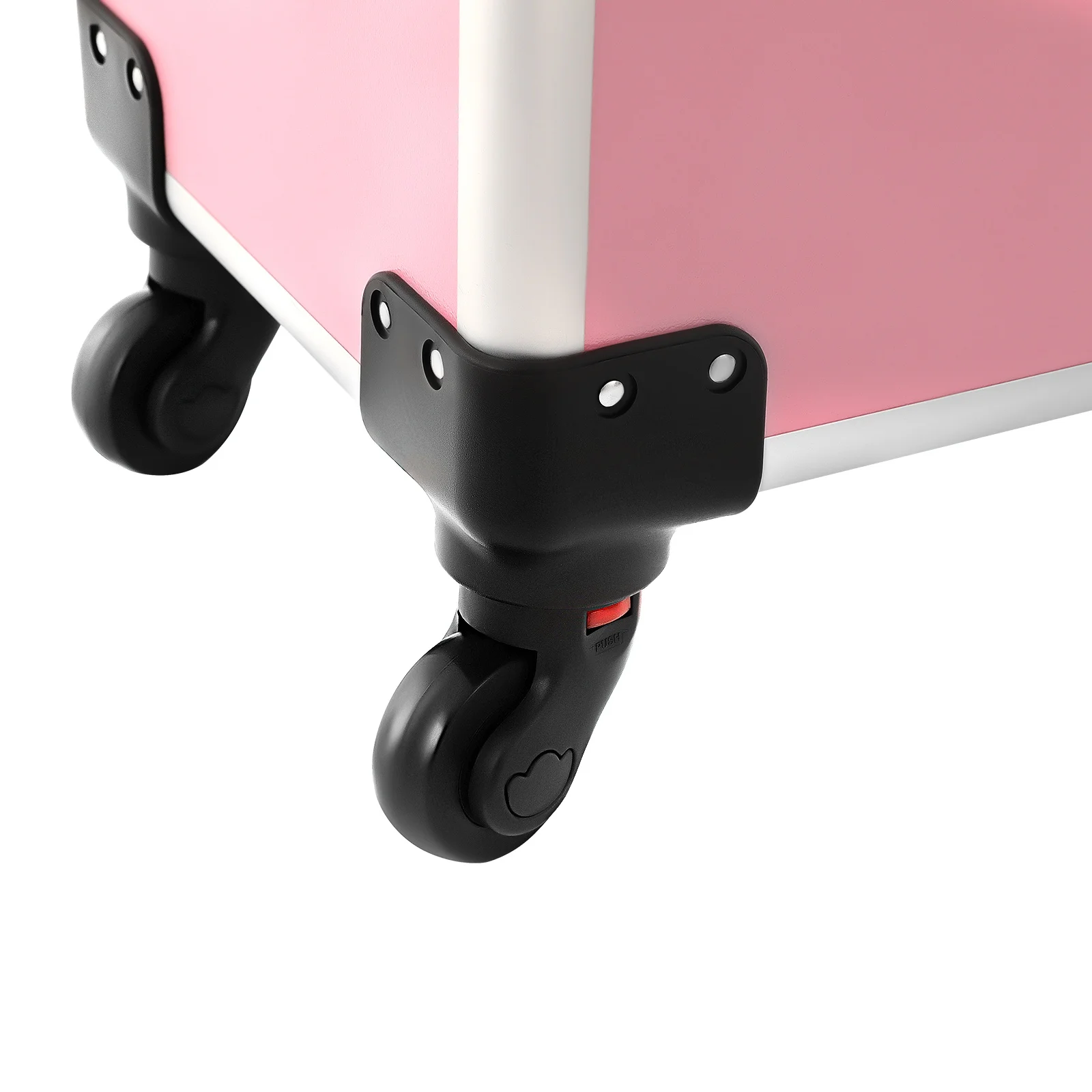 Rolling Makeup Train Case Cosmetic Trolley with Keys Hairdressing Travel Case Aluminum Frame Lockable Beauty Storage Box Removable Wheels 3-Gear Telescopic Rod Large Capacity For Makeup Artist Nail Technician Salon view 7