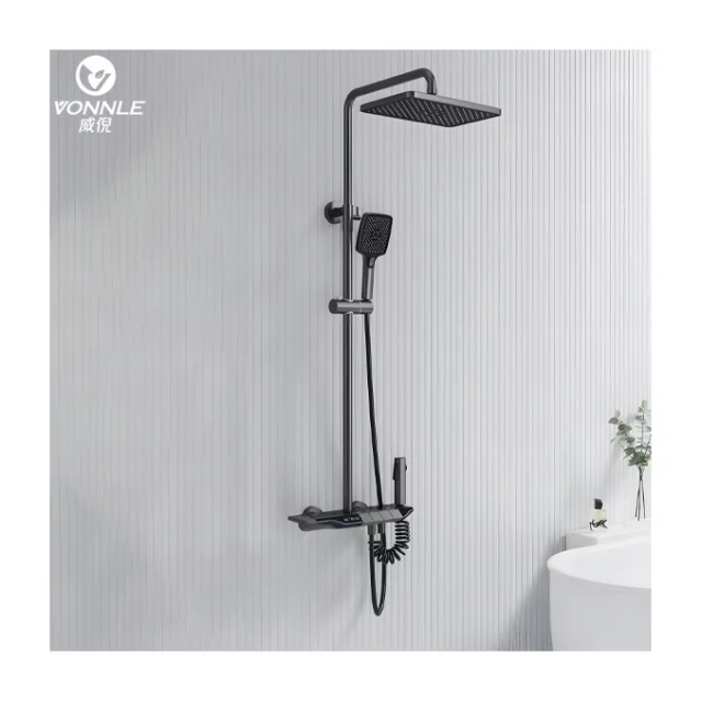 Motion Sensor TapIntelligent All Copper Contemporary Constant Temperature Shower Set Massage Function Digital Display Pressurize