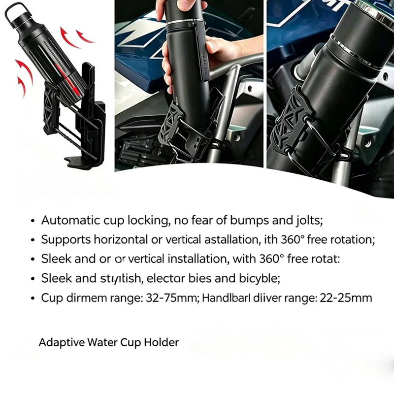 Motorcycle Water Bottle Holder 360° Rotatable For Honda Africa Twin CRF 1100 L CRF1100 CRF1000L 650 XADV Anti-Shake Cup Mount