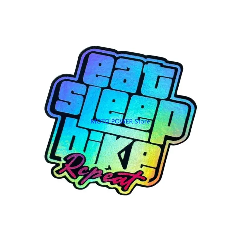 ملصق G7ND Creative Ride Eat Sleep Design للدراجات مقاوم للخدش وسهل الاستخدام