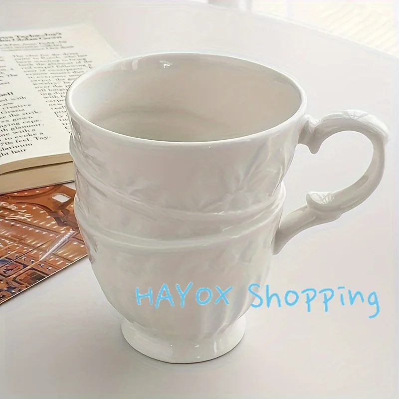 Charming Princess Rabbit Ears Ceramic Cup，Coffee Milk Cup with Lid and Handle, Microwave Safe, Suitable for Afternoon Tea Mug
