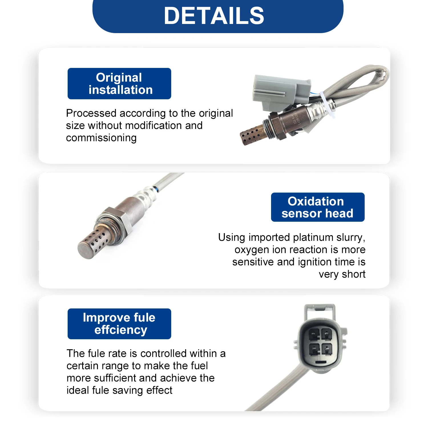 RIGHTPARTS Lambda Oxygen Sensor LR014011 For Land Rover Evoque Air Fuel Ratio O2 Sensor