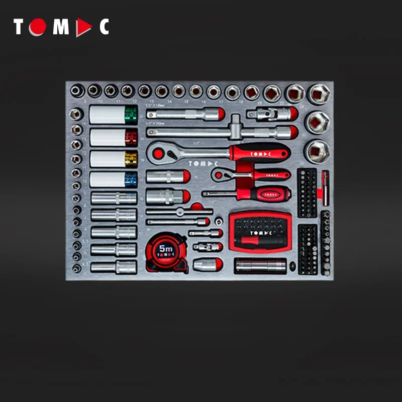 TOMAC Industrial grade 283-Piece Professional Multi-use Universal Tool Kit Socket Tool Set with Alu Case