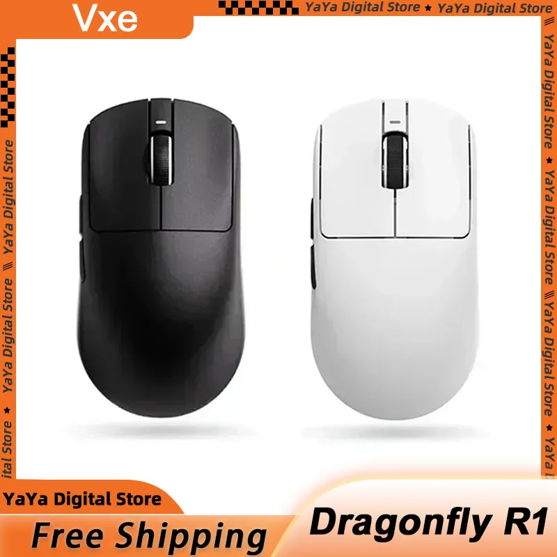 Vxe R1 Wireless Bluetooth Mouse Lightweight Design Original Paw3395 Sensor Low Latency Long Battery Life Gaming Mouse Computer A