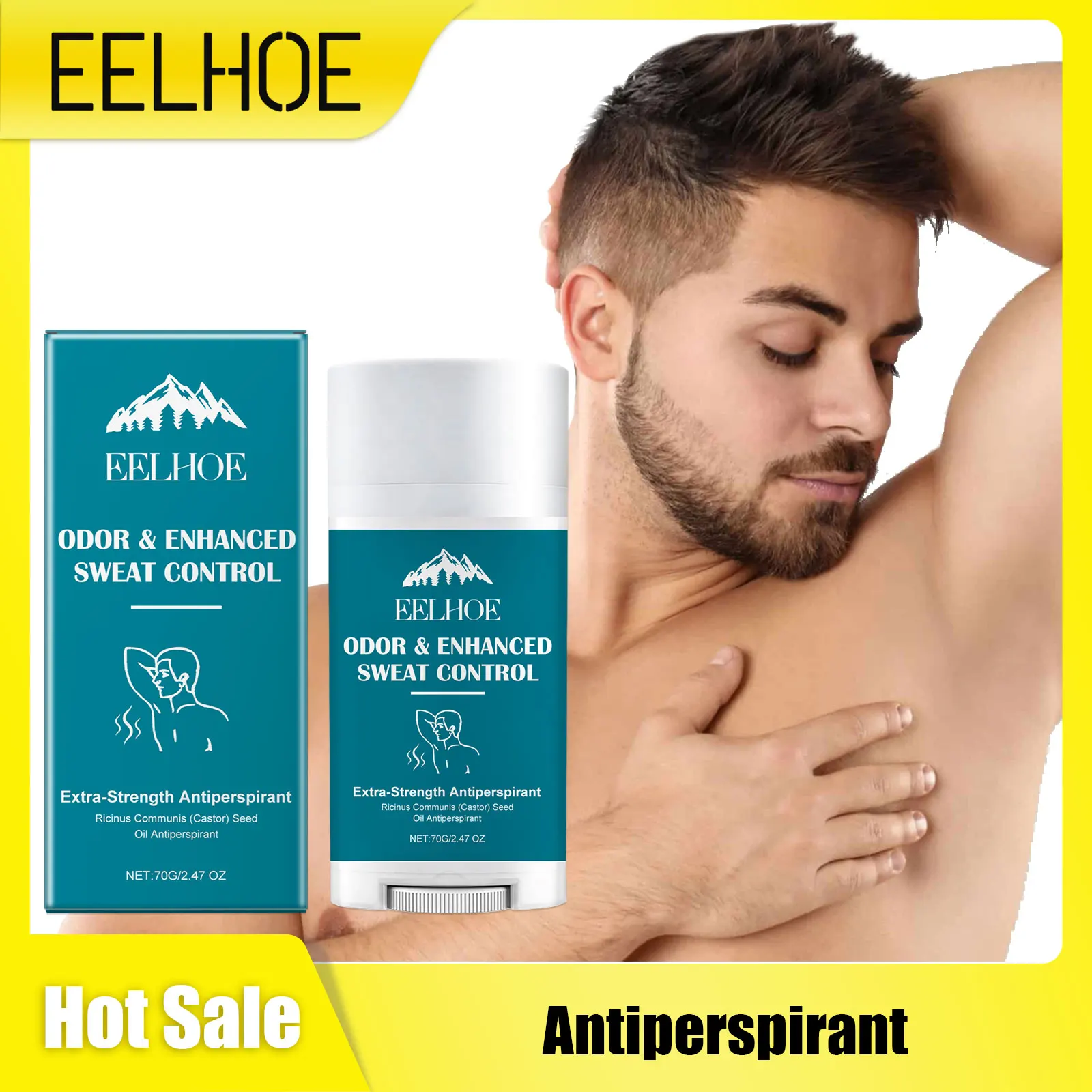 EELHOE ผู้ชายกลิ่น Antiperspirant Stick กลิ่น Remover ใต้วงแขนระงับกลิ่นกายสดชื่นกลิ่นหอมยาวนาน Underarm Sweat Protection