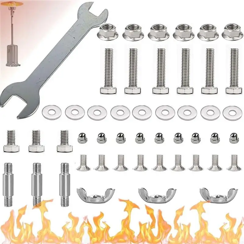 X37E Patios Heaters Replacement Part Hardware Replacement Nut Set Assemble Patios Heaters Propane Outdoor Heaters