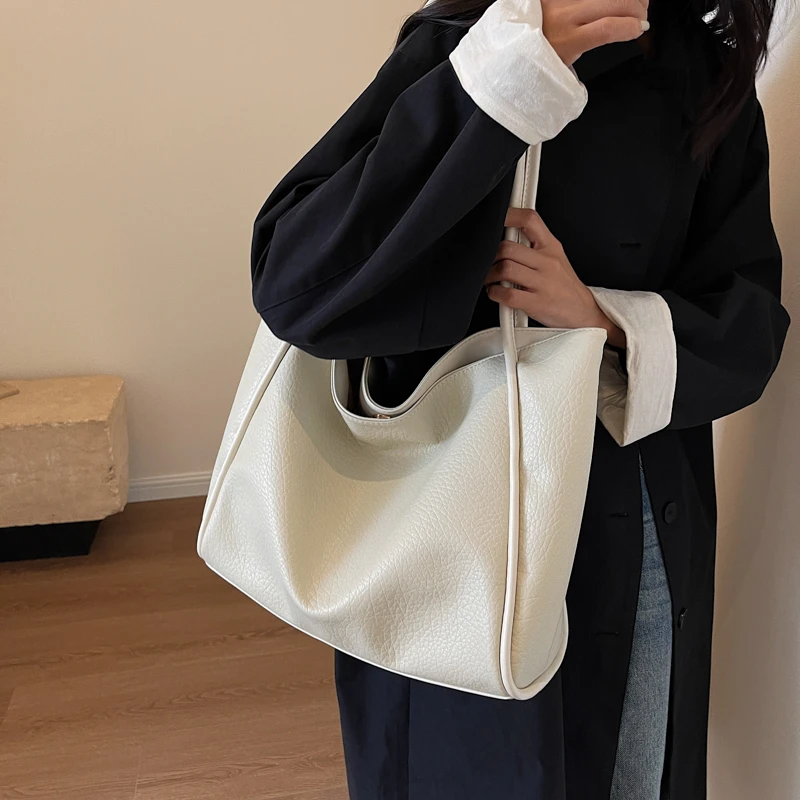 Weiche Leder frauen Tasche Hohe Kapazität Schulter Frauen Tasche Einfache Einfarbig Handtasche Geldbörse Weibliche Top-Griff Tasche Büro handtasche – Detail 20