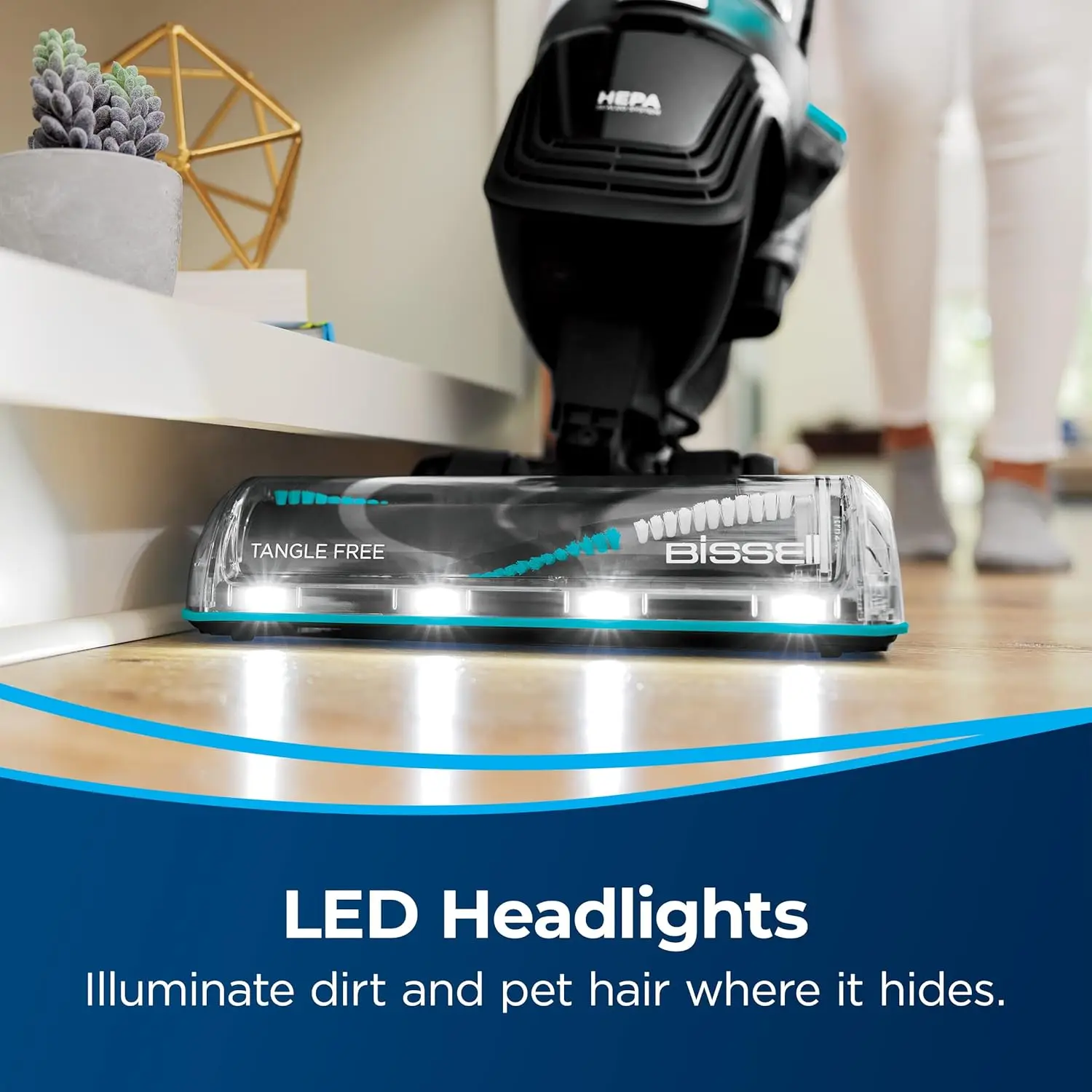 Vácuo para animais de estimação com rebobinamento de alérgenos multicamadas com sistema selado de filtro HEPA, rebobinamento automático de cabo, rolo de escova sem emaranhados e cabeçote de LED