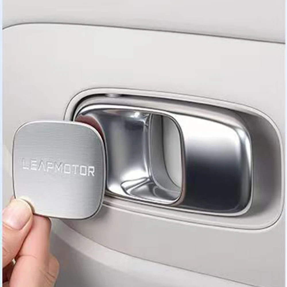 Image of 4 Teile/satz Auto Innen Griff Schüssel Aufkleber Legierung Dekor Auto Zubehör Für Leapmotor B10 B01