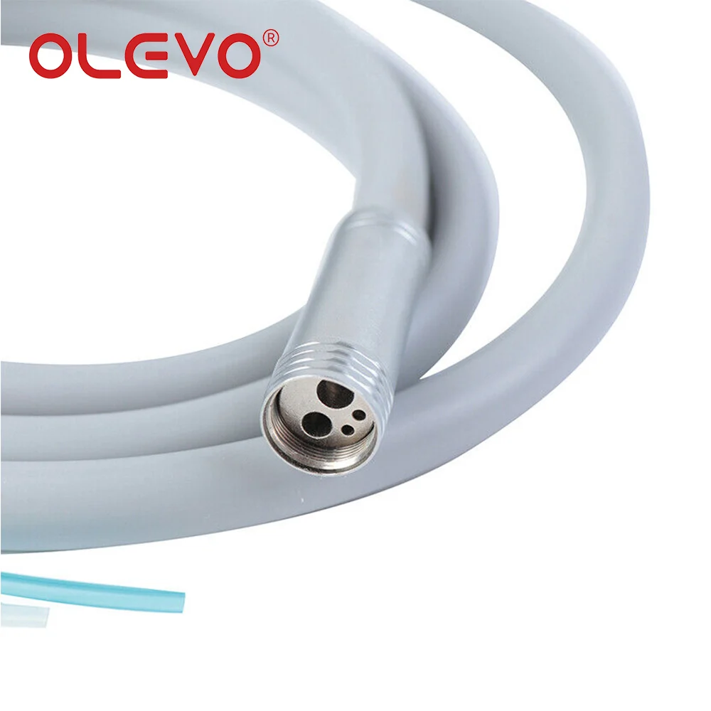 OLEVO 2/4 Holes Dental Handpiece Hose Tubes with Connector Silicone Tubing for Air Turbine Motor Dentistry Lab Accessories