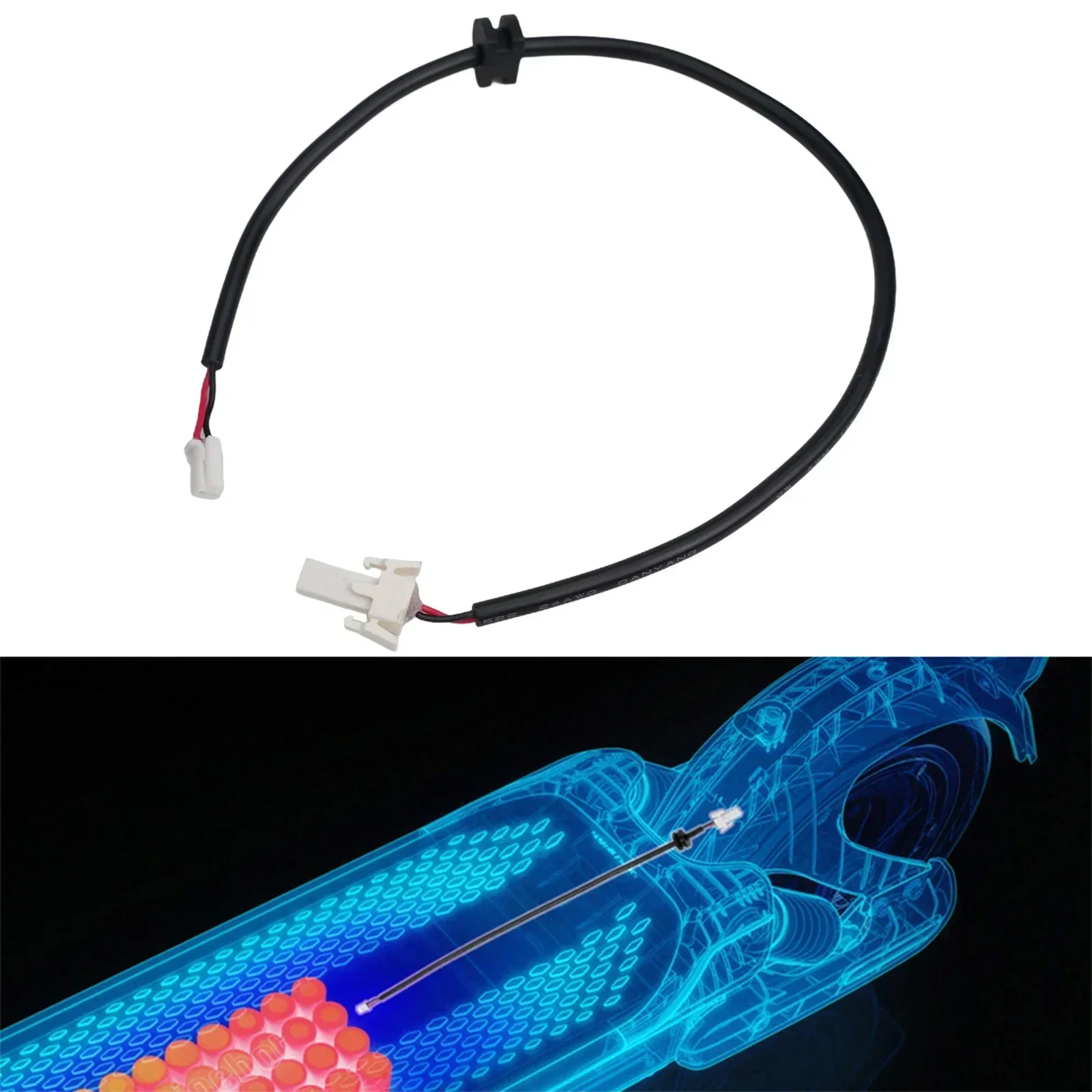 Black Rear Light Cable Taillight Cable Anti-rust ABS Replacement 31cm Wear-resistant For Ninebot Max G2/G30/G30D