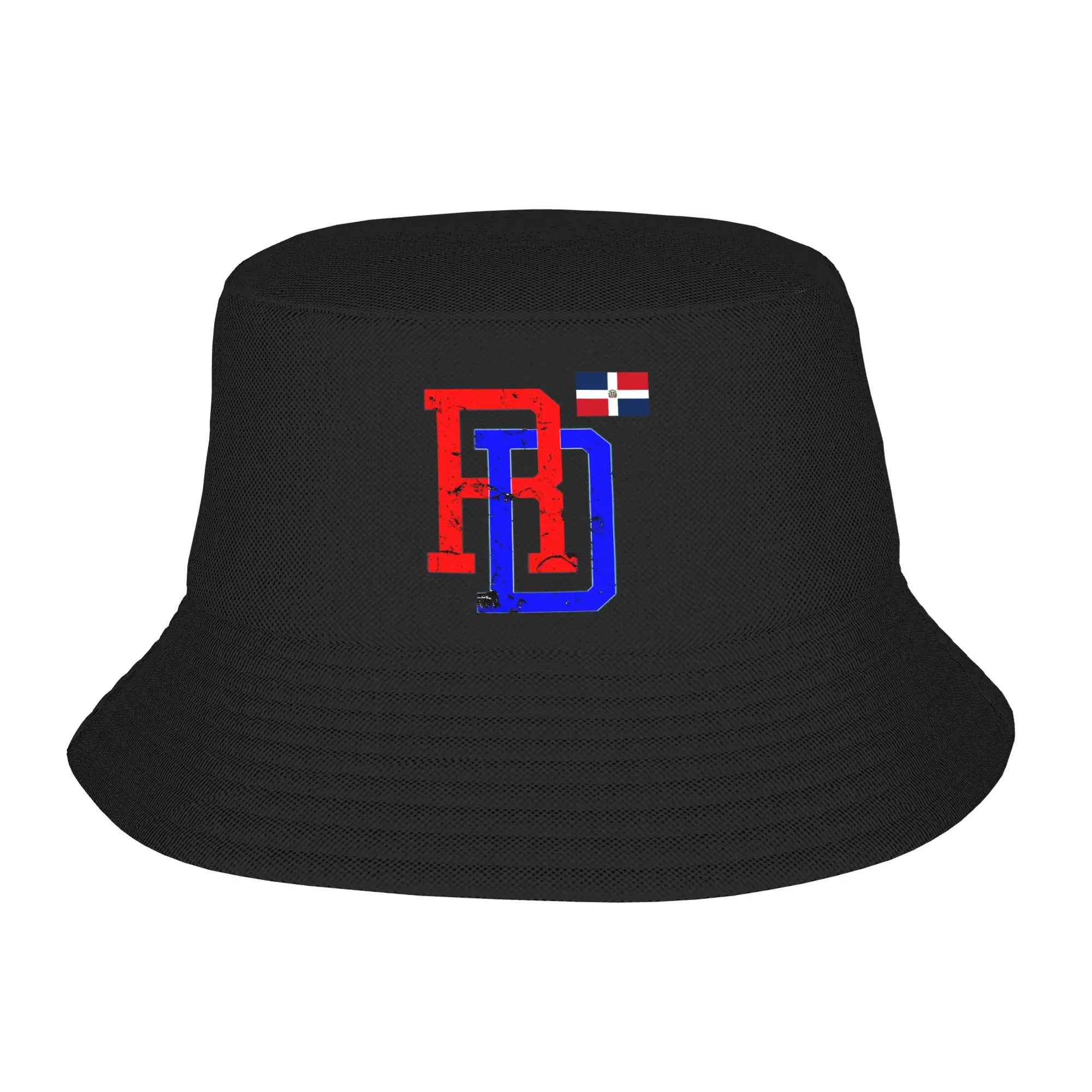 Dominican Republic RD Flag Pride Bucket Hat For Couple  Fisherman Hats Funny Fishing Caps Soft Fold Street Style Custom Sun Hats