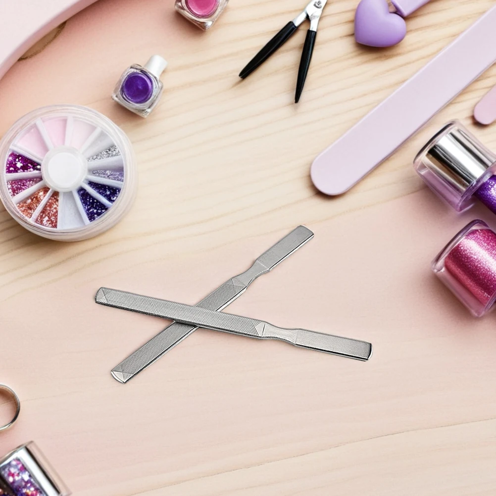 

5pcs StainlessSteelNailFile DurableFoursidedDesign SmoothBuffing IdealforManicurePedicure TravelFriendly NailGroomingTool