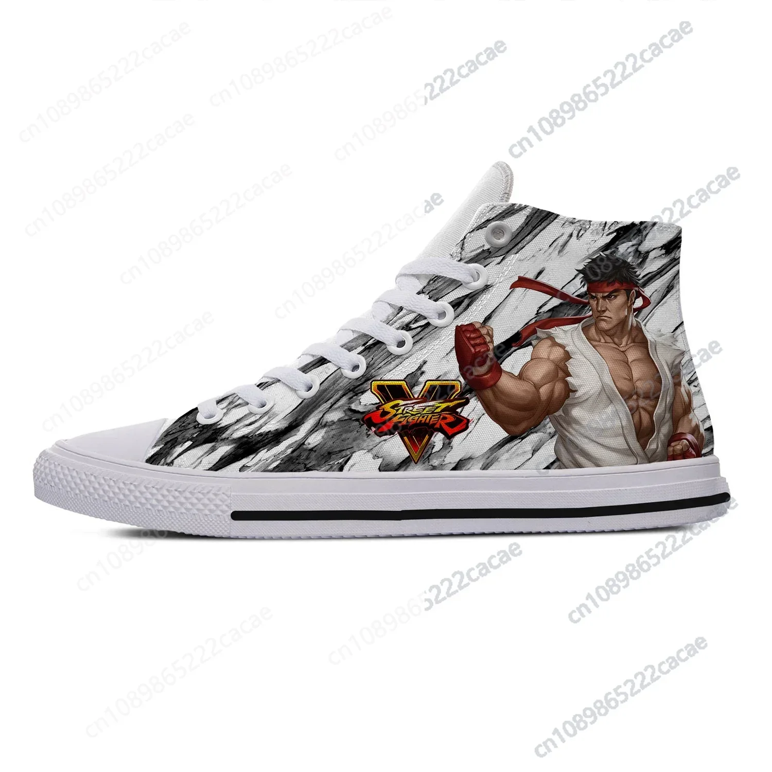 

Game Street Fighters Graphic High Top Sneakers High Quality Mens Womens Teenager Canvas Sneaker Casual Couple Shoes Custom Shoe