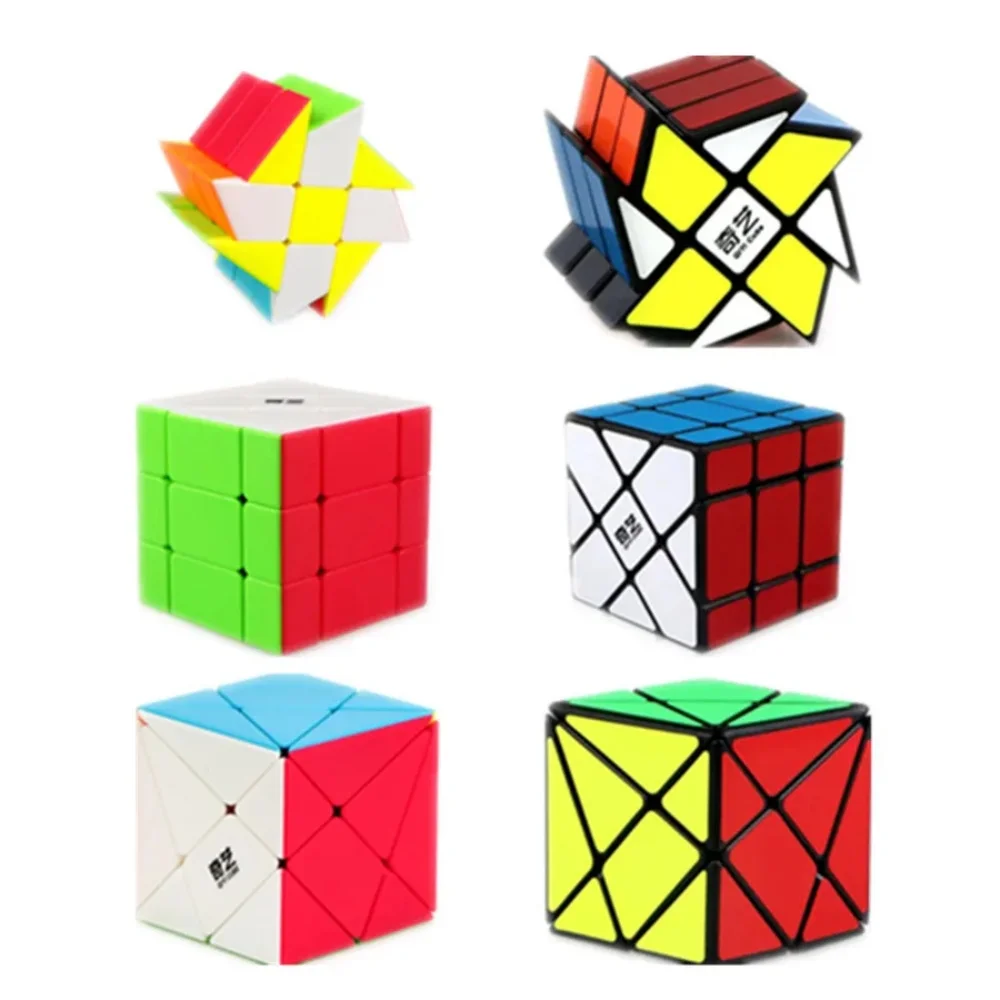 Qiyi Windmill /Fisher /Axis 3x3 Black / Puzzle bez naklejek Magic Cube Zabawki dla dzieci Prezent Zabawka Cubo Magico