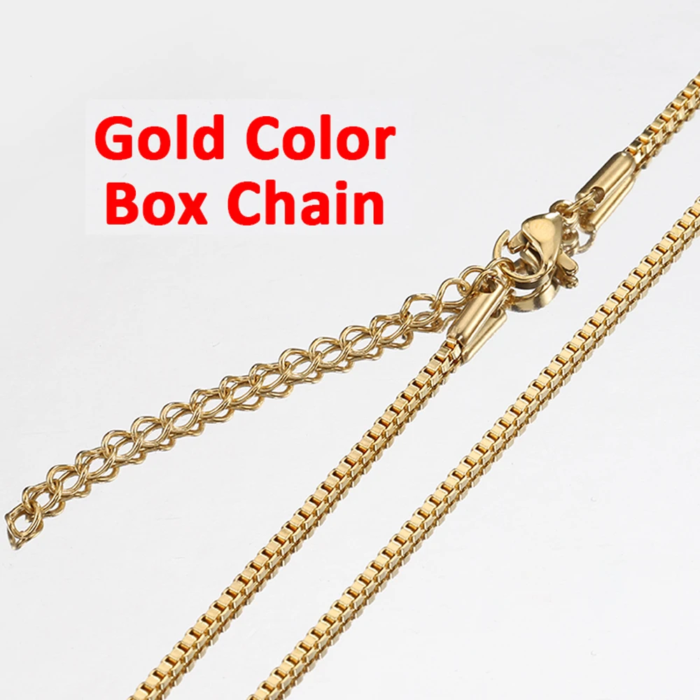 MINGXUAN Stainless Steel Bead Chain Necklace Silver 50cm 5