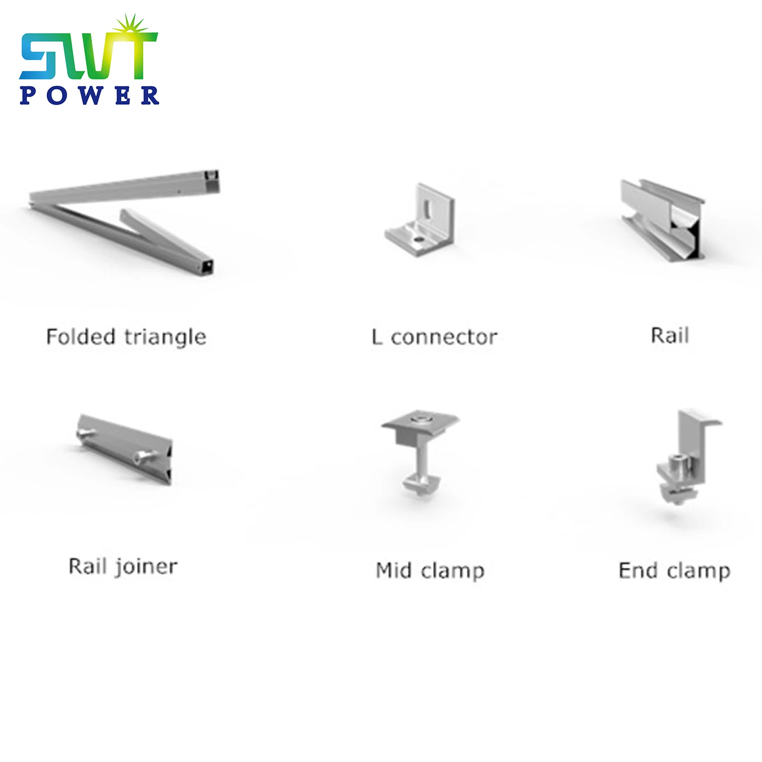 Solar Mounting System Folded triangle flat roof mount for  Greenhouse Structure