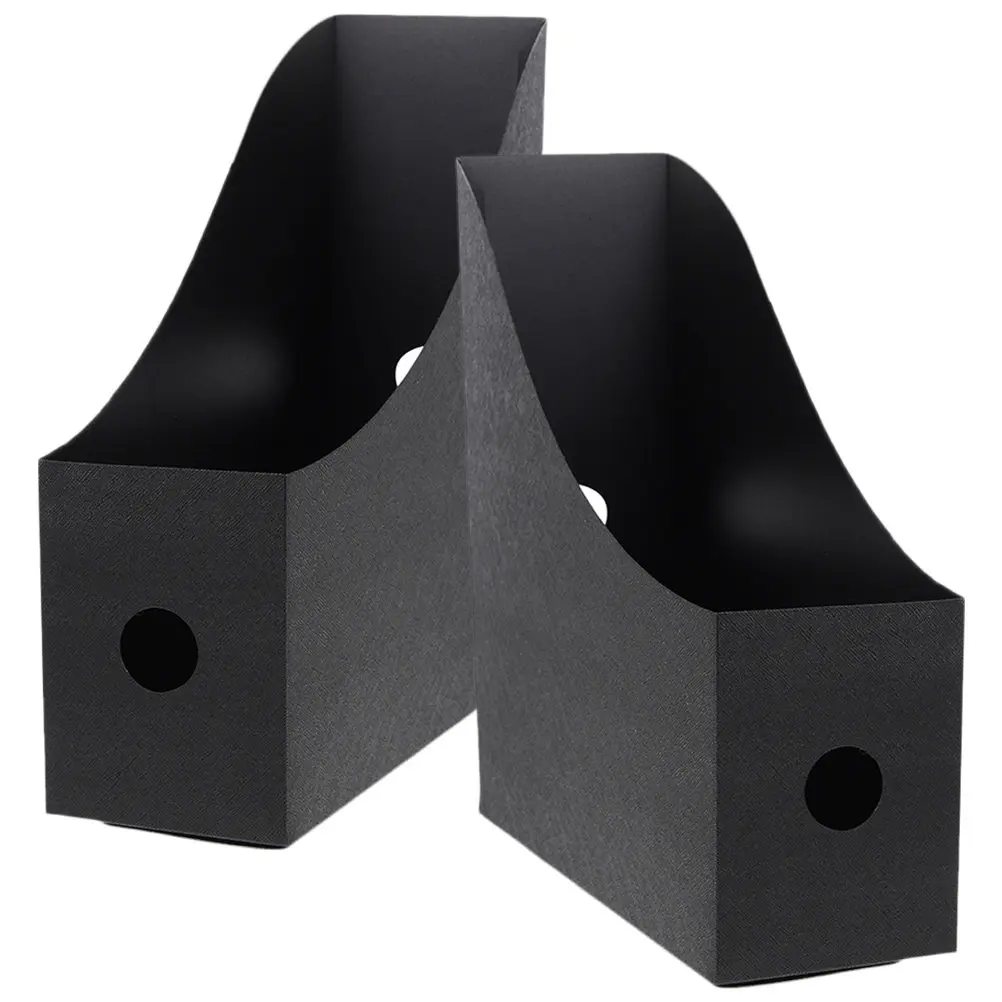 

2Pcs Fine Workmanship Desktop File Holder Document Box Book Storage Rack Simple Desk Organizer for Office Study Room Library