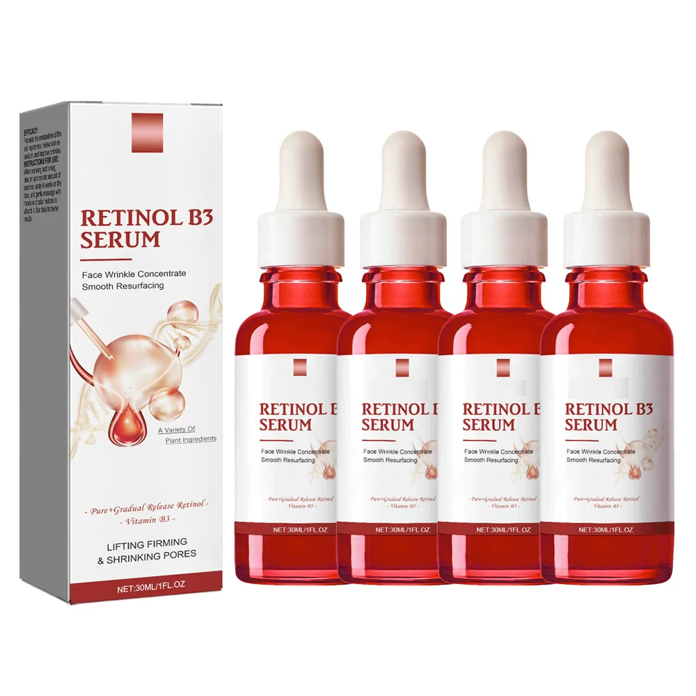 Retinol essência facial desbotar linha fina soro facial anti-envelhecimento poros minimizando hidratante brilho tratamento da pele para mulheres homens