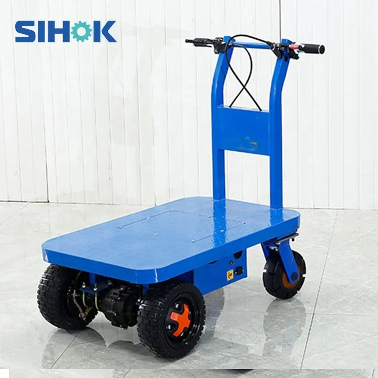 Factory Wholesale Heavy  4 Wheels Dolly Truck Moving Platform Hand Truck  Electric Trolley For Carrying Goods