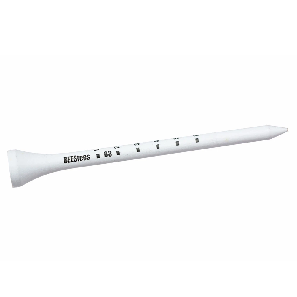 

50 PCS Golf Tee White and Black Tees 83mm Wood Scale Training Accessories Wooden