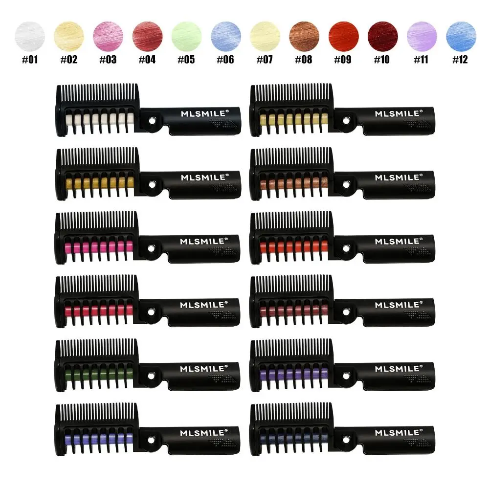 6 шт., красочная расческа с кремом для волос, моющаяся одноразовая краска для волос, нетоксичная ручка для краски для волос, инструмент для красоты