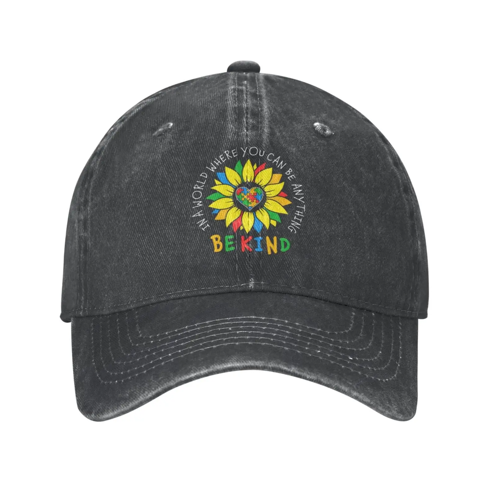 Autism Hat Be Anything Be Kind Autism Awareness Mesh Baseball Cap Adjustable Caps Mom Hat