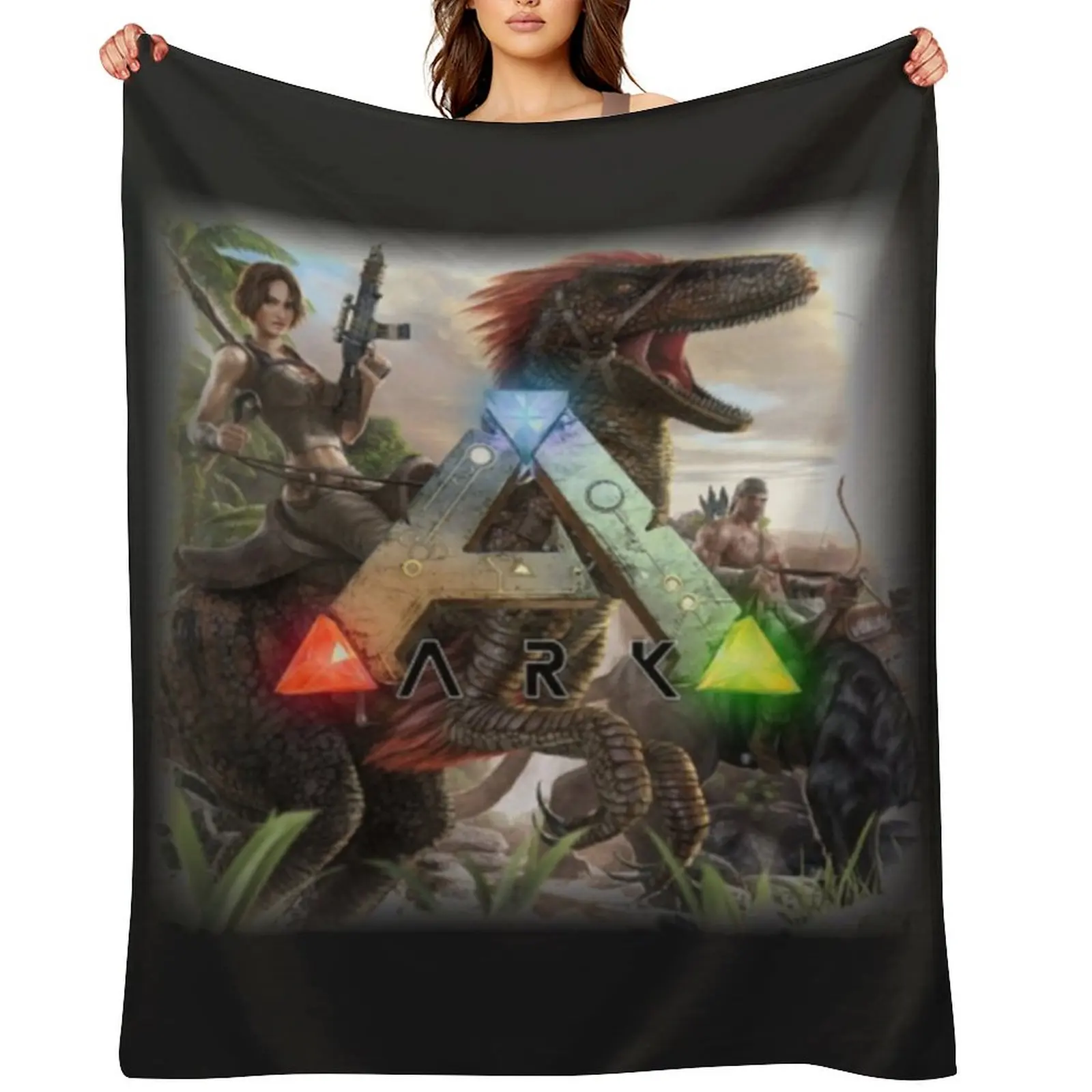 

ark survival,game Throw Blanket Tourist For Decorative Sofa Baby Softest Blankets