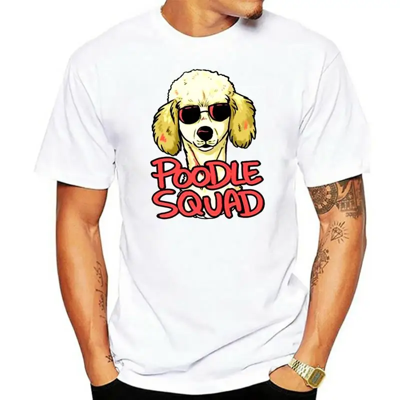 Poodle Dog Breed T-Shirt Cartoon Tee Style Round Tee Shirt