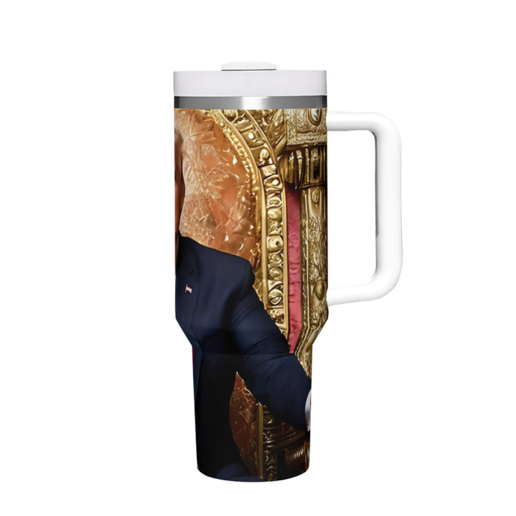 

Donald Trump The Trumpian Seat Of Power 40 Oz Ultimate Tumbler with Handle and Straw Vacuum Insulated Tumbler with