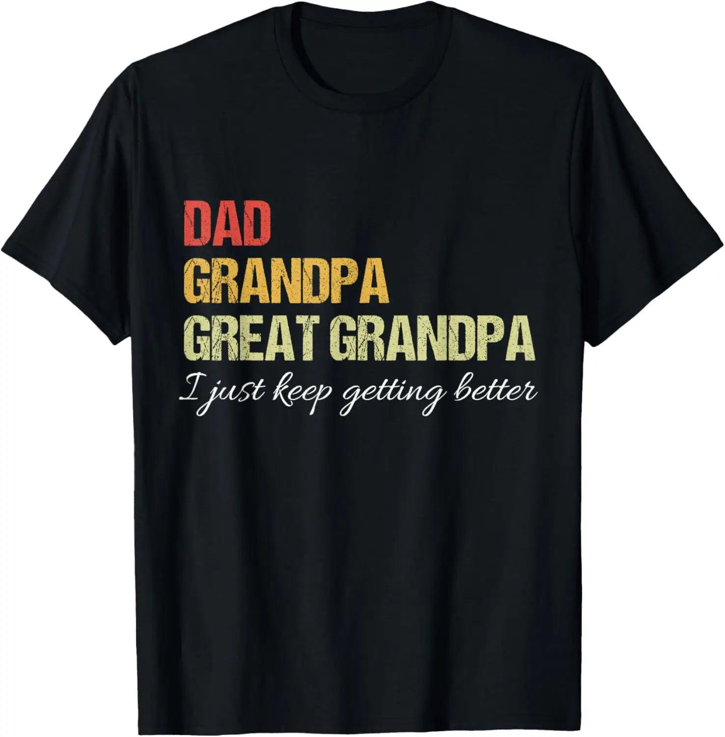 Fathers Day From Wife Son Kids Dad Grandpa T-Shirt 100% Cotton Trendy Y2K Short-Sleeve Tee – Soft, Quick-Drying, &