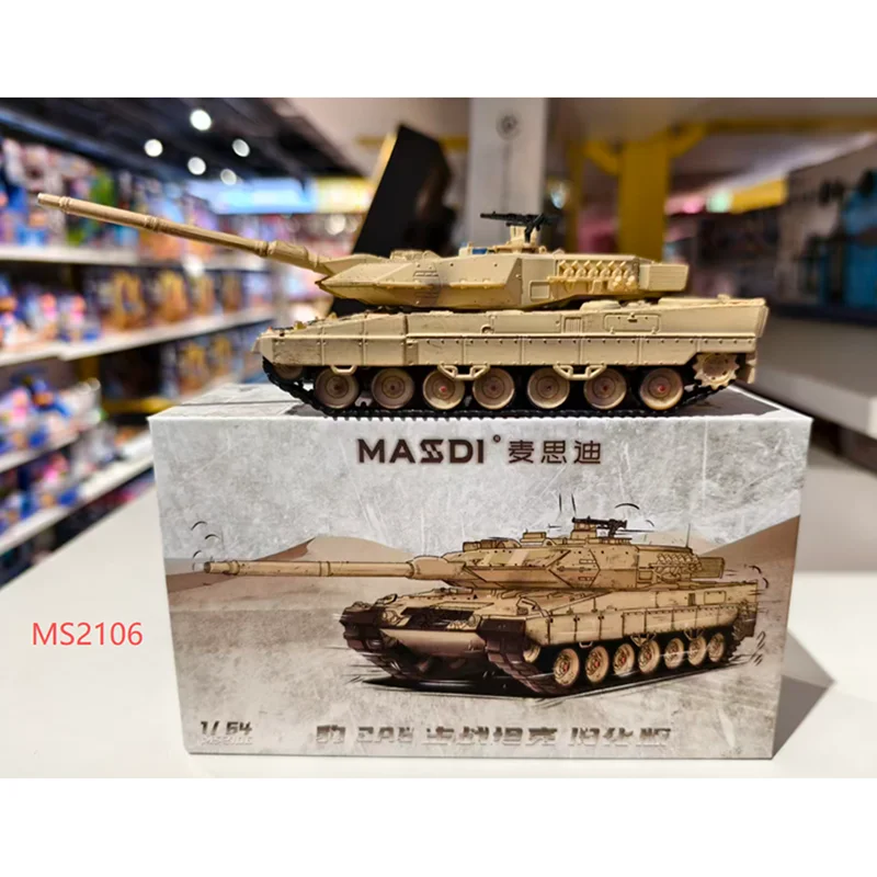 

MASSDI 1/64 Серия танков Leopard 2A6, модель танка из сплава, статическая декоративная коллекционная фигурка, подарок, игрушка
