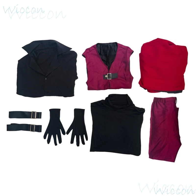 Dante Anime Devil May Cry Cosplay Kostüm Prop Weiße Perücke Kostüm Rote Uniform Männer Mantel Handschuh Party RolePlay Anzug Debiru Mei Kurai