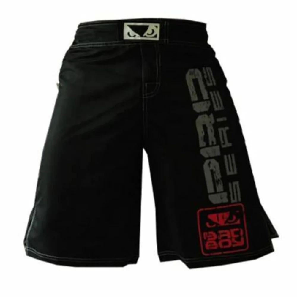 

Durable Brand New 1pcs Shorts MMA Training Trunks Casual MMA Fight Shorts Training Equipment & Supplies White/Black Breathable