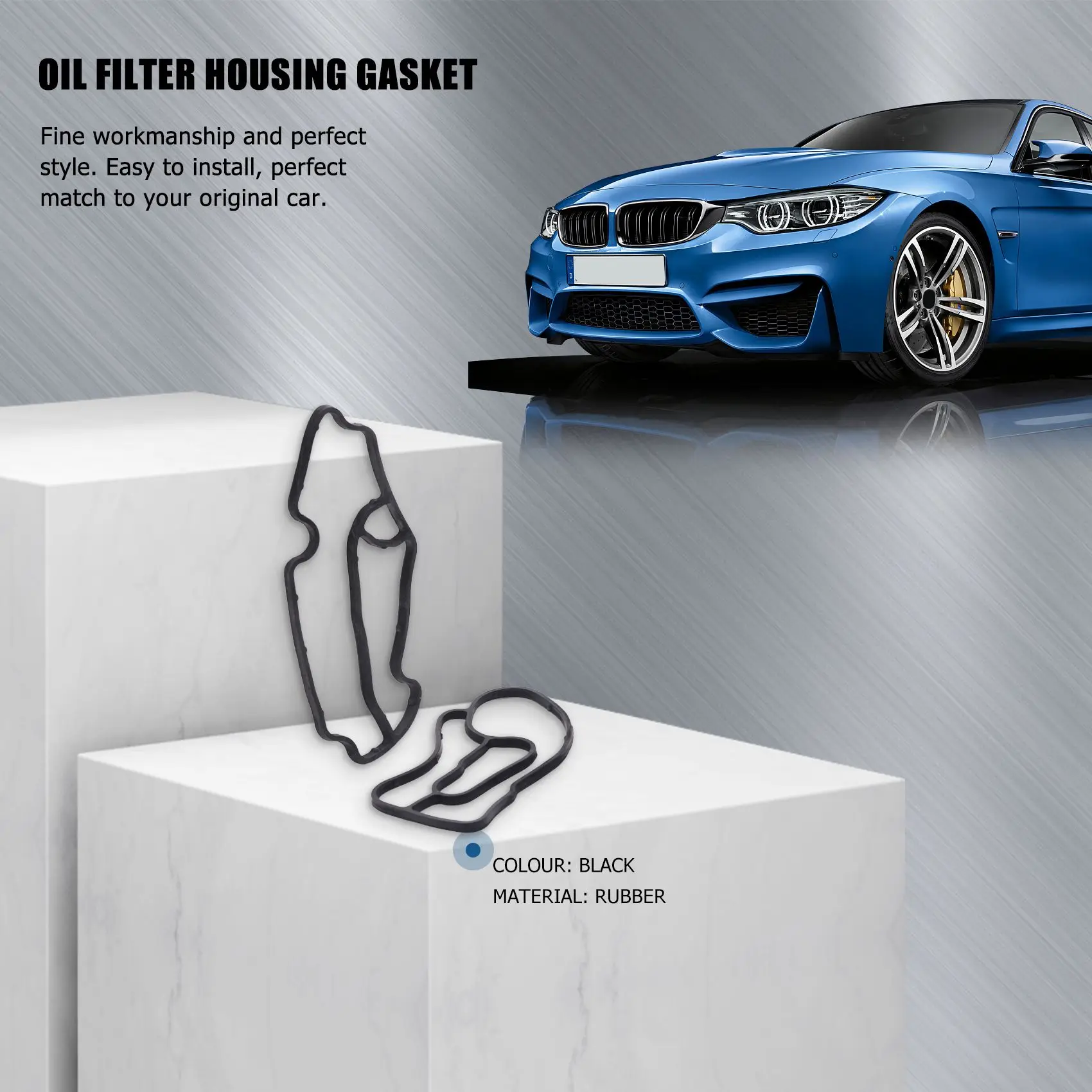 ปะเก็นตัวกรองน้ำมันยางสีดำ2ชิ้นใส่ได้กับ Mercedes Benz ML320 ML350 R320หลบสปรินเตอร์6421840080 6421801410