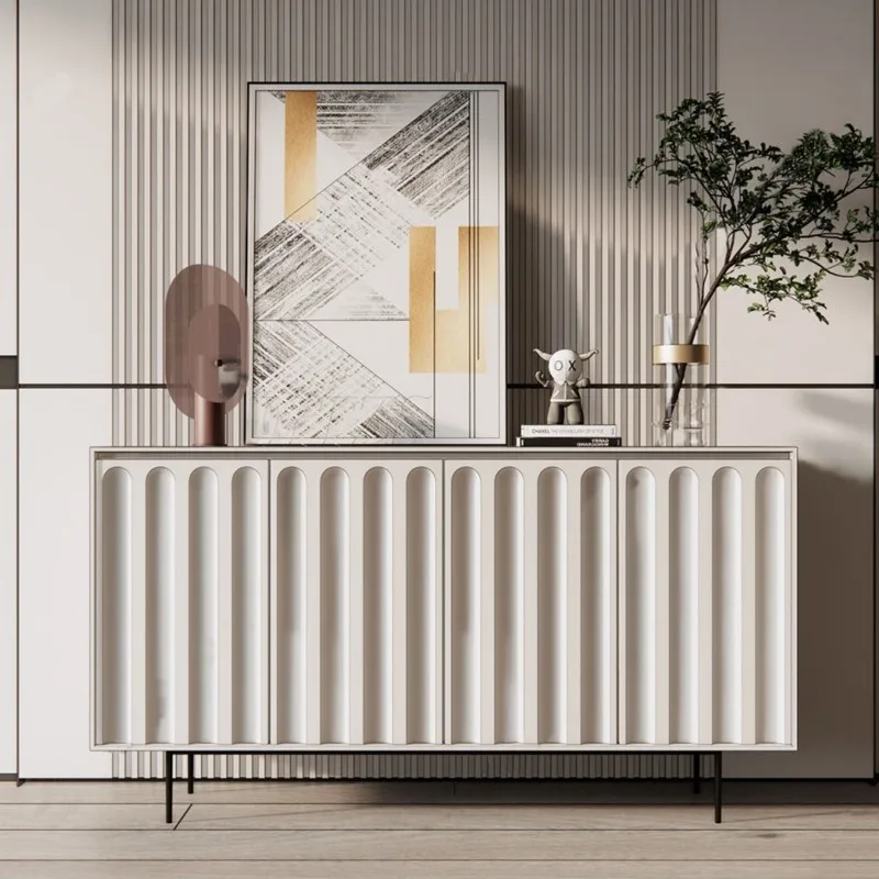 شرفة دخول من الخشب الصلب ذات الطلاء الإيطالي وخزانة تخزين بسيطة وحديثة #2