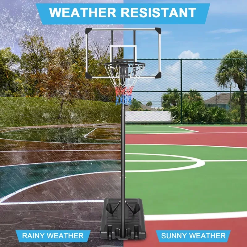 Basketball Hoop System Portable Height Adjustable Stable Ideal For Indoor Outdoor Game Play And Sports Training Sessions - view 3