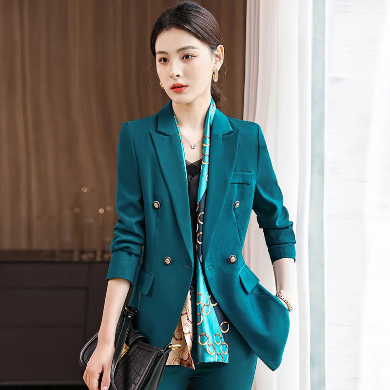 

Women Business Suits with Pants and Jackets Coat Autumn Winter Professional Pantsuits Blazers Trousers Set OL Styles