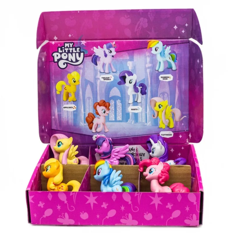 

Hasbro My Little Pony Anime Action Figure Twilight Sparkle Fluttershy Pinkie Pie Rainbow Dash Model Toys Collect Ornaments