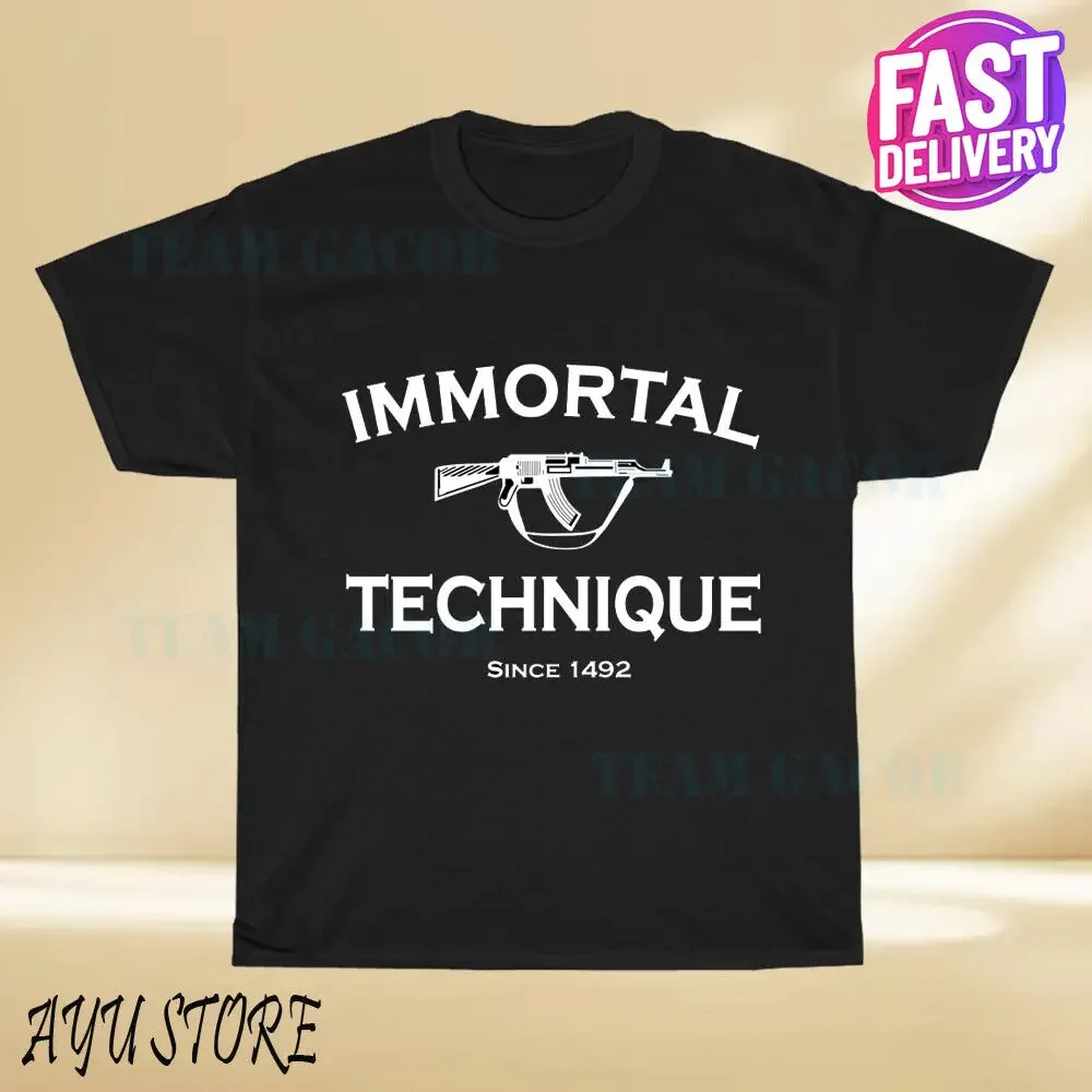 New Immortal Technique Logo T-Shirt  Funny Size S to 5XL