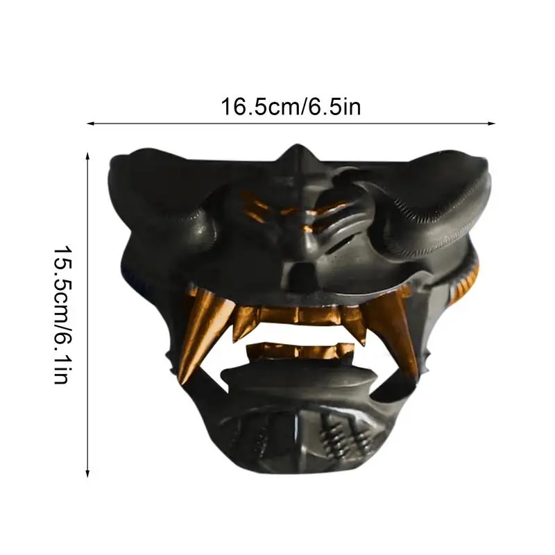 Soporte de pared para máscara Oni Katana, estante montado en la pared, soporte de exhibición de espada samurái negra japonesa, soporte para Katana, estante de montaje en pared