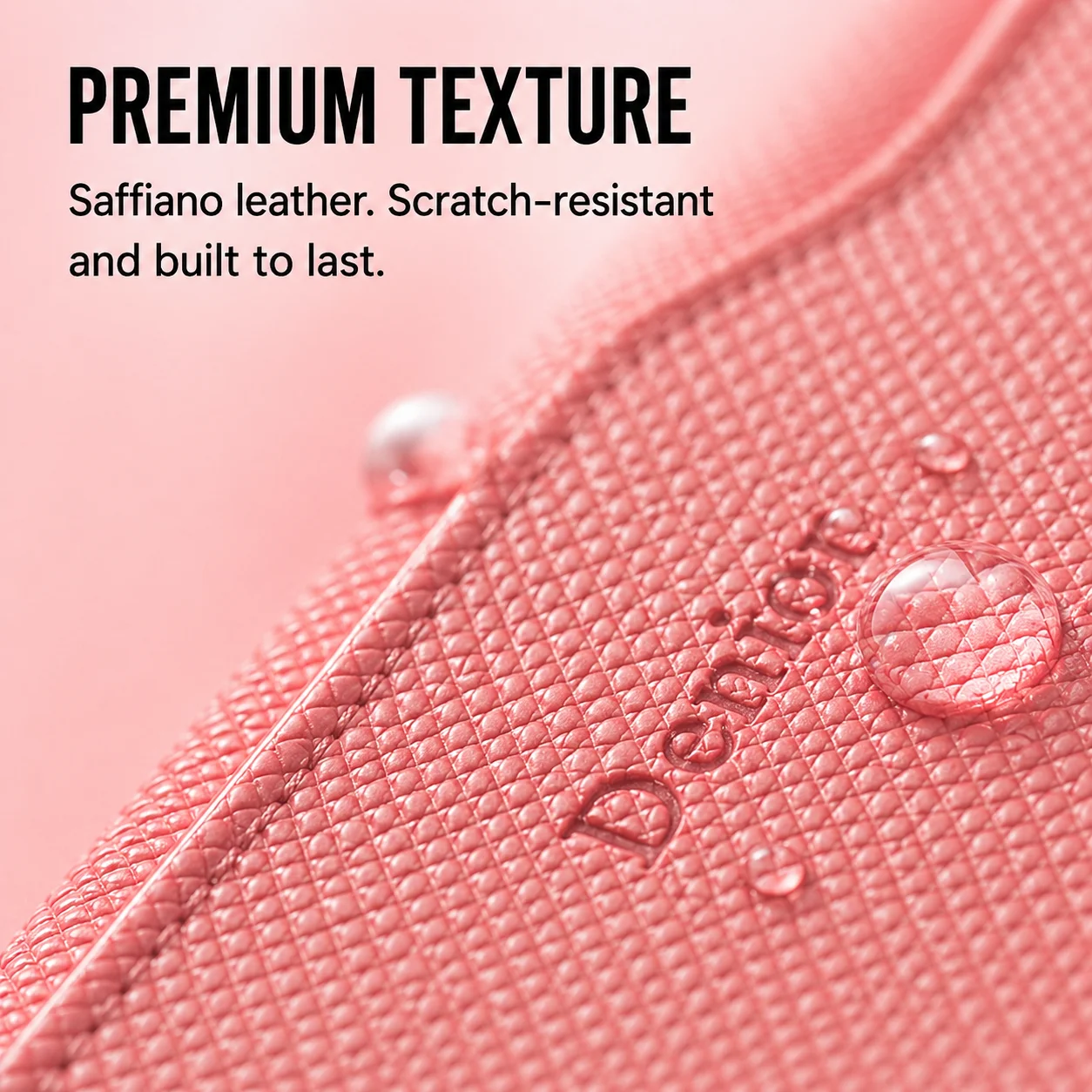 Denior RFID-blockierender Magnetkartenhalter, Premium PU-Leder Slim Wallet für MagSafe-Telefone – Detail 5