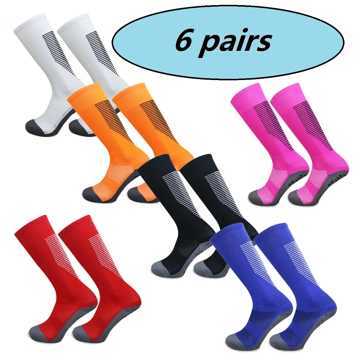 

6 Pairs New Cycling Socks Top Quality Professional Brand Sport Socks Breathable Bicycle Sock Outdoor Racing Big Size Men Women