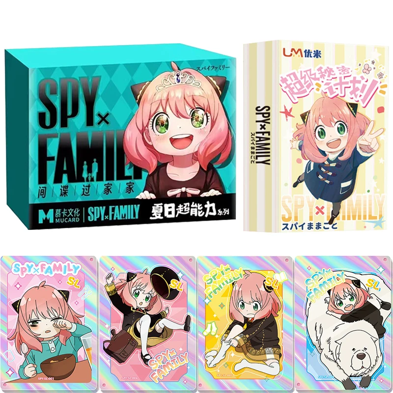 

Genuine New SPY FAMILY Cards Summer Super Power Anya Forger Yor Forger Sylvia Sherwood Anime Character Collection Cards Toy Gift